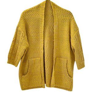 Mustard Knit Oversized Cardigan